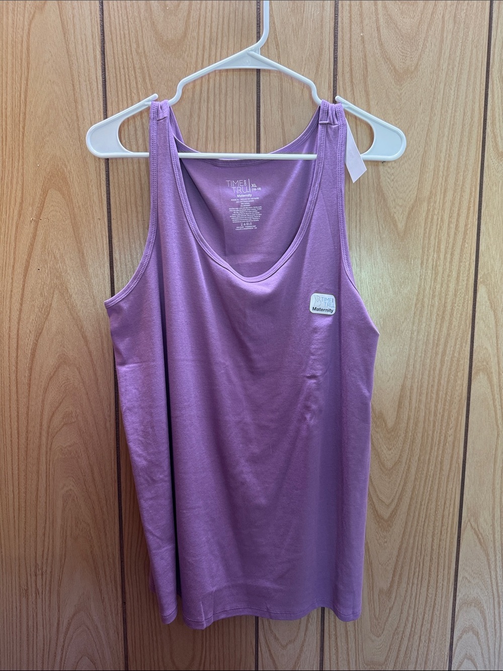 Time and Tru Purple Scoop Neck Tank Top